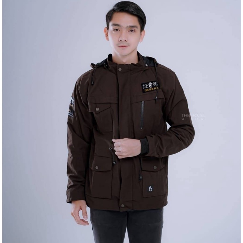 Jaket Pria bahan canvas-kanvas premium -jaket parka pria original asli tebal