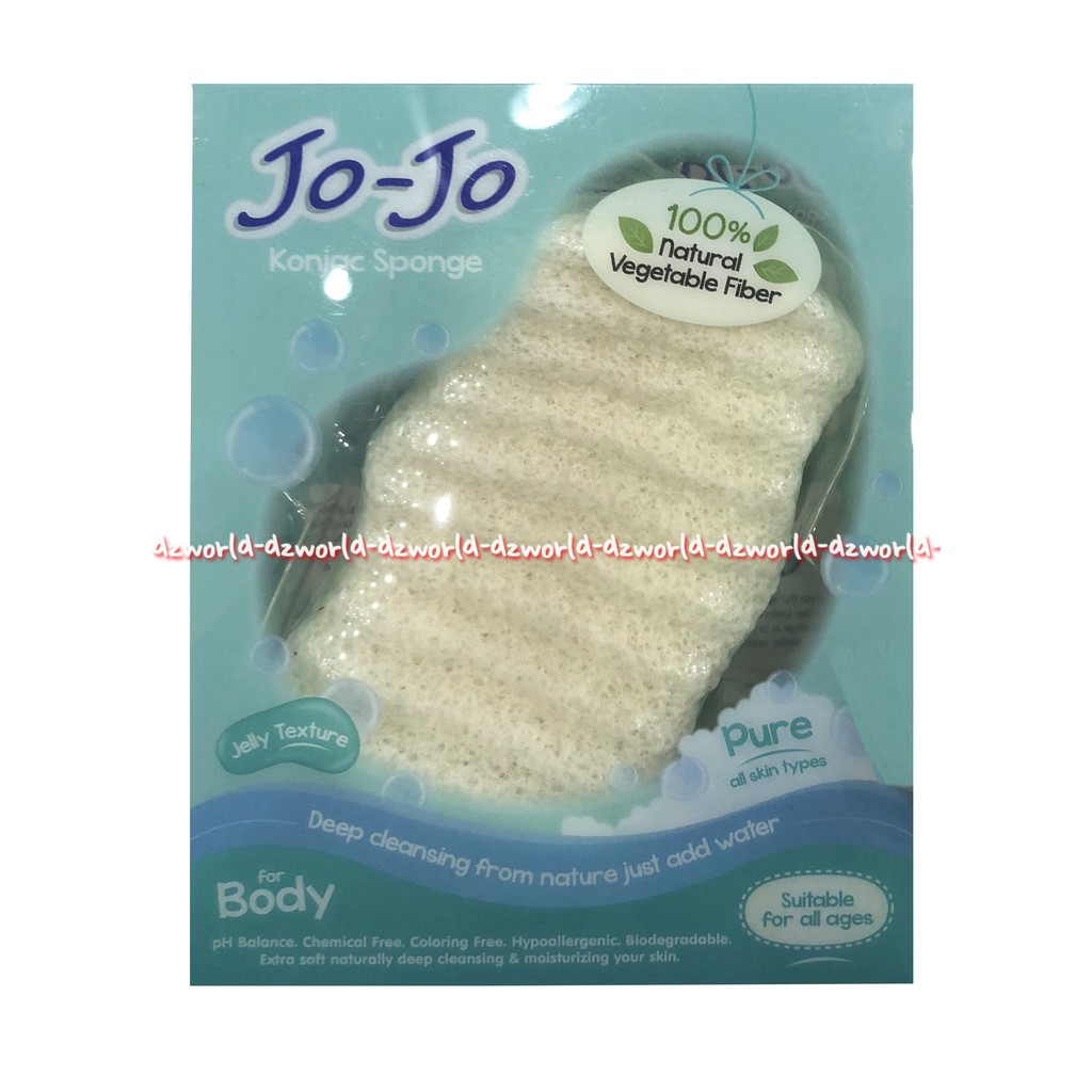 JoJo Natural Vegetable Fiber Sponge Baby Biru Spons Bayi