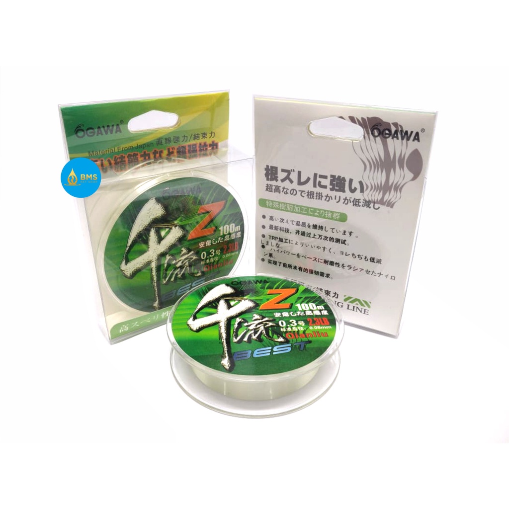 Senar Pancing tipis kuat Ogawa Qianliu 0.3 0.08mm BA005003