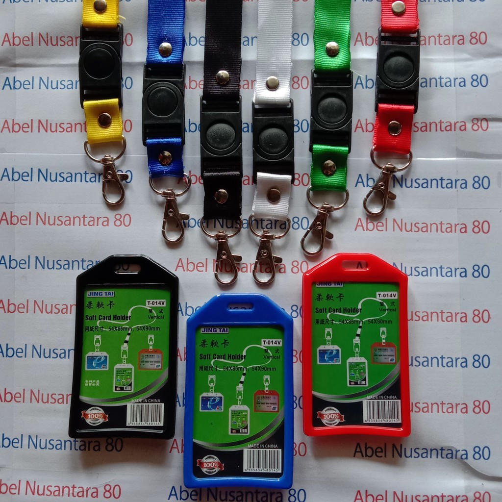 

Paket Casing ID Card Karet 1 Sisi T-014V dengan Tali Kait 2cm Stofer