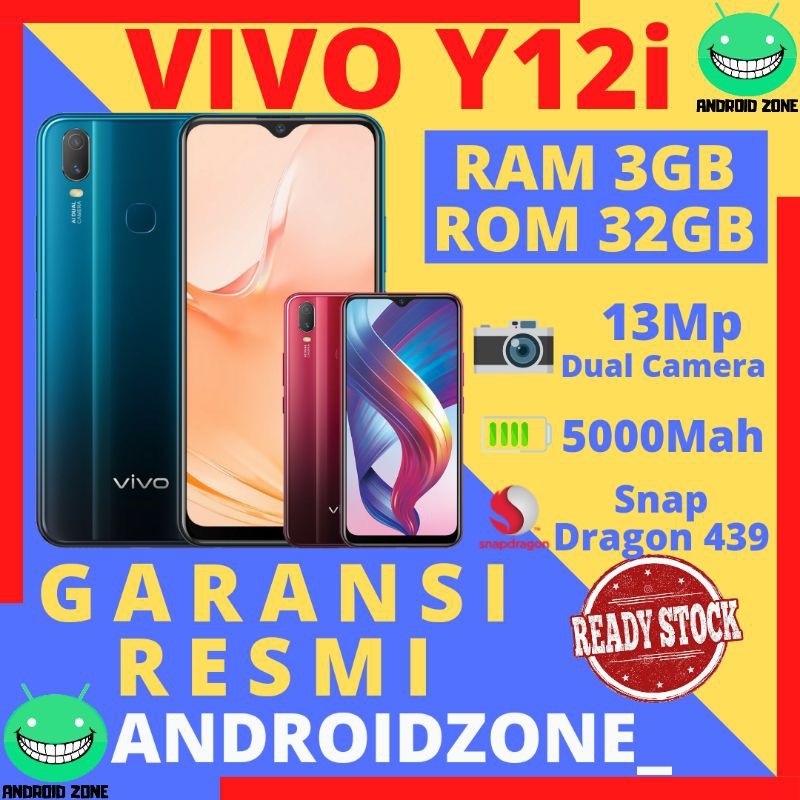 VIVO Y12 RAM 3GB INTERNAL 64GB GARANSI RESMI VIVO INDONESIA Y12 3/32 DAN 4/64 DAN VIVO Y12i 3/32