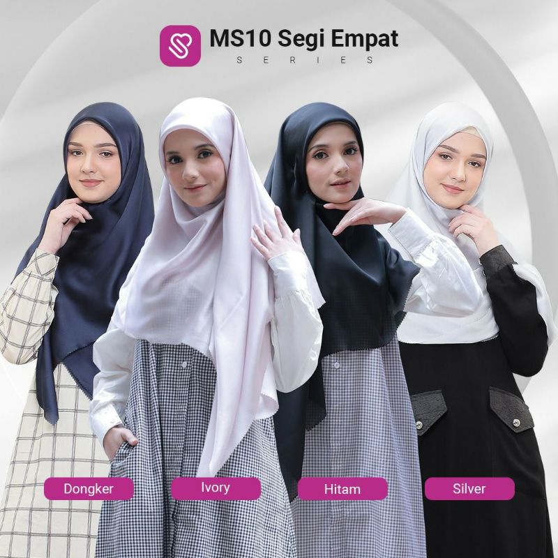 Hijab Segi Empat Oremium MS 10 by Ukhti Munira|Hijab Polos|Hijab Kondangan|Hijab Oesta|Hijab Satin S