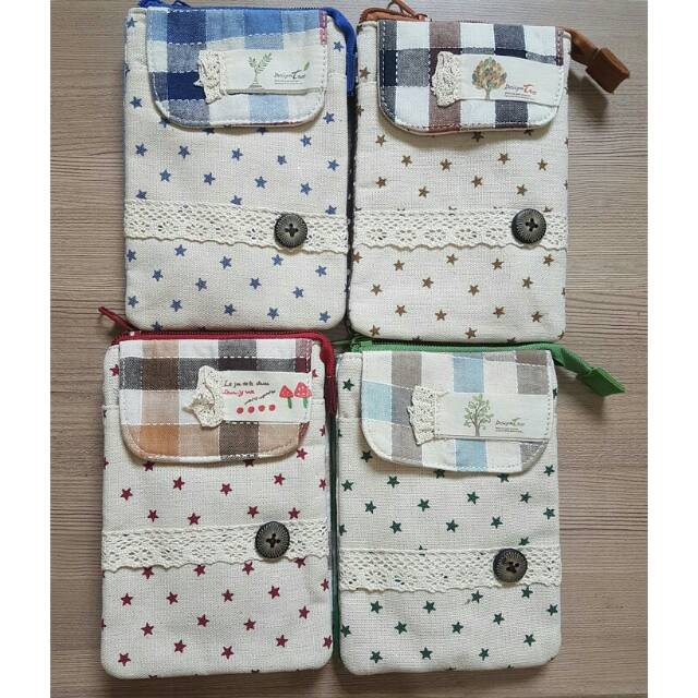 Tas Selempang Mini Kanvas Bintang Kotak