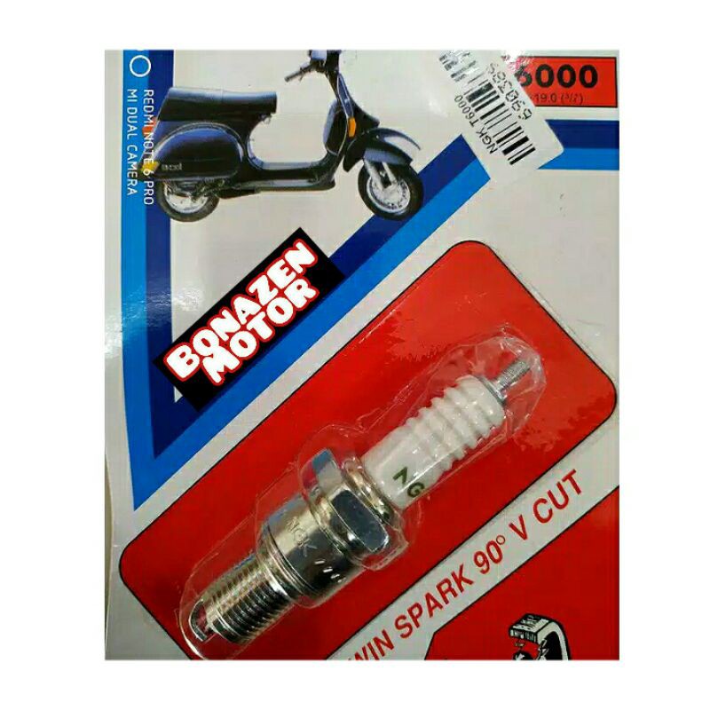 Busi Vespa T5999 / Busi Panjang / Kepala Panjang / NGK