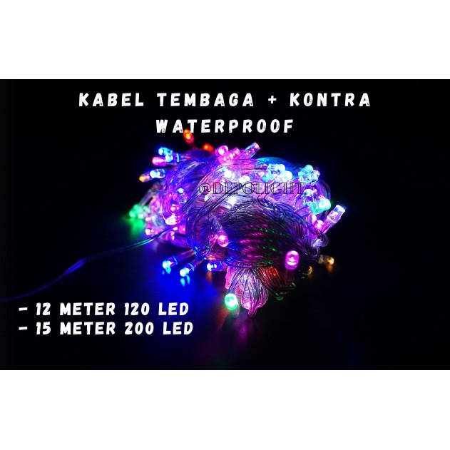 Lampu Hias LED 12 meter &amp; 15 meter / Lampu Natal TUMBLR