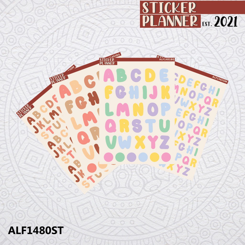 

Sticker Planner Alphabet Abjad | Sticker Sheet, polco, Scrapbook, Studygram, Deco, Journal