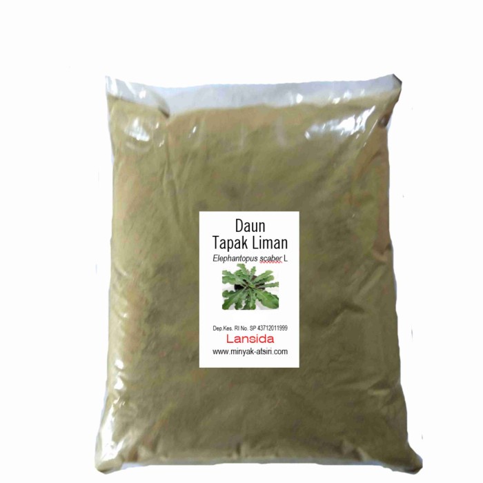 

Bubuk Tapak Liman 250 g Serbuk Daun Tutup Bumi Elephantopus scaber