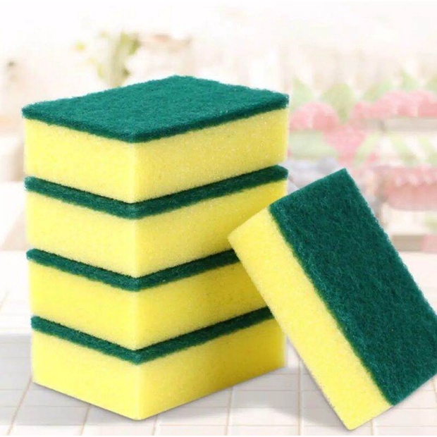 SPONGE SPONS CUCI PIRING MURAH | PERLENGKAPAN SPON SABUT BUSA CUCI PIRING BAHAN POLYTEX BAGUS 2 SISI GRATIS ONGKIR BISA COD