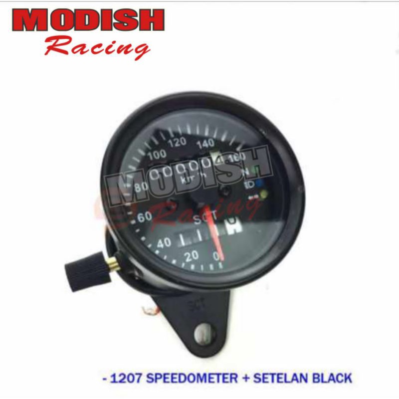 Speedometer Black Indikator Lampu Import Universal Semua Motor