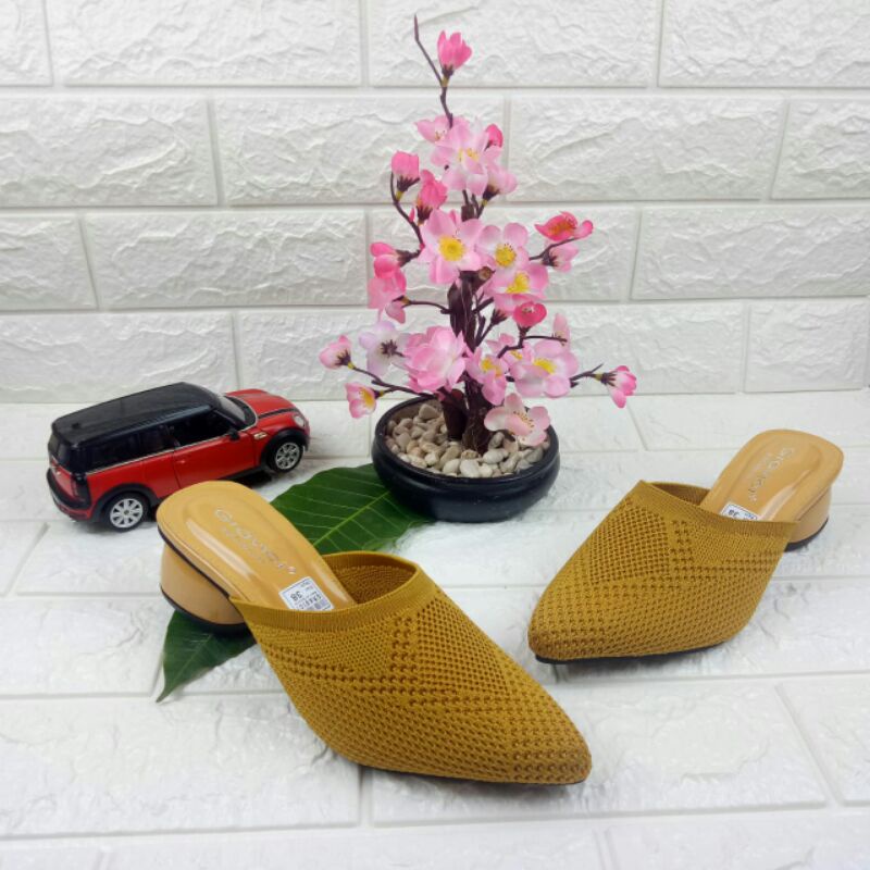 Heels Wanita Upper Rajut Import AER 01