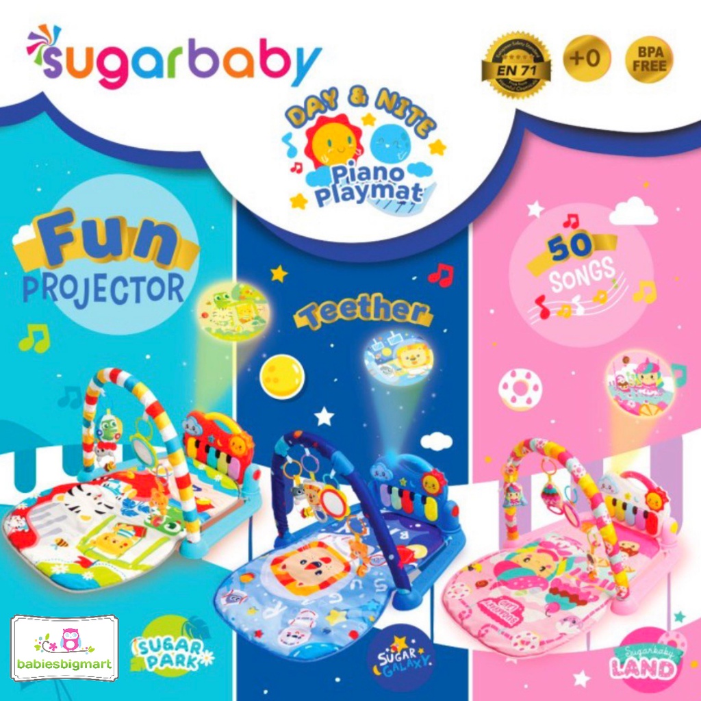 Piano Playgym Matras Spacebaby SB 8013 SB 8017 SB 8019 Sugar Baby Day Nite Projector Musik Set Mainan Piano