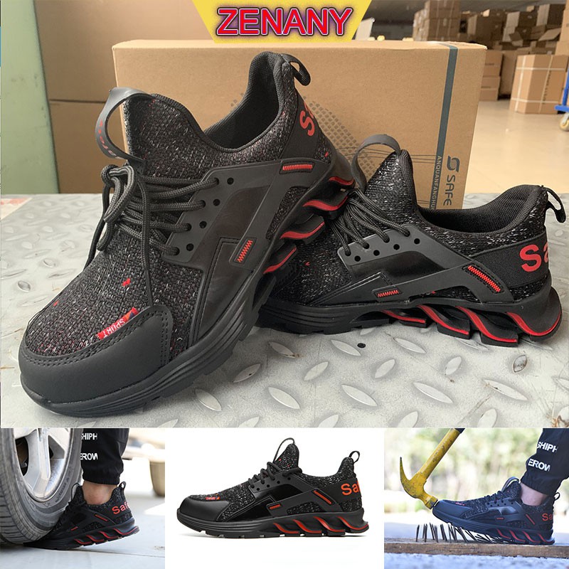 ZENANY safety shoes ringan Sepatu safety bernapas sepatu keselamatan keselamatan menus