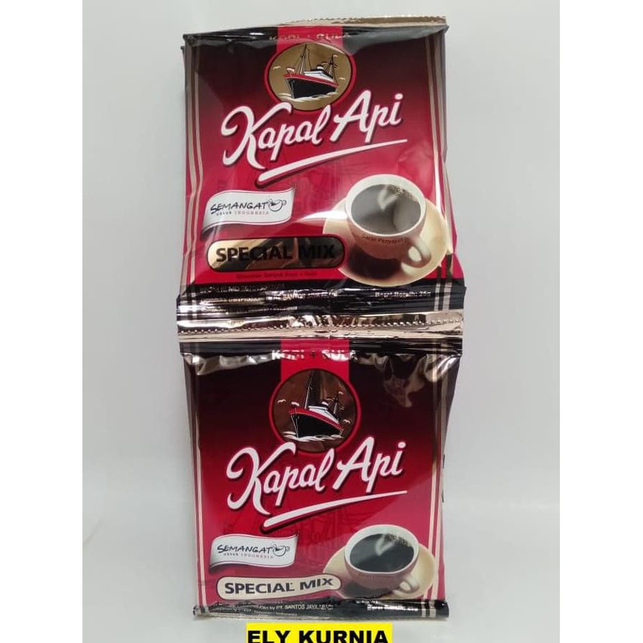 

Kopi Kapal Api Special Mix Sachet 10 pcs @ 25 gr TERLENGKAP