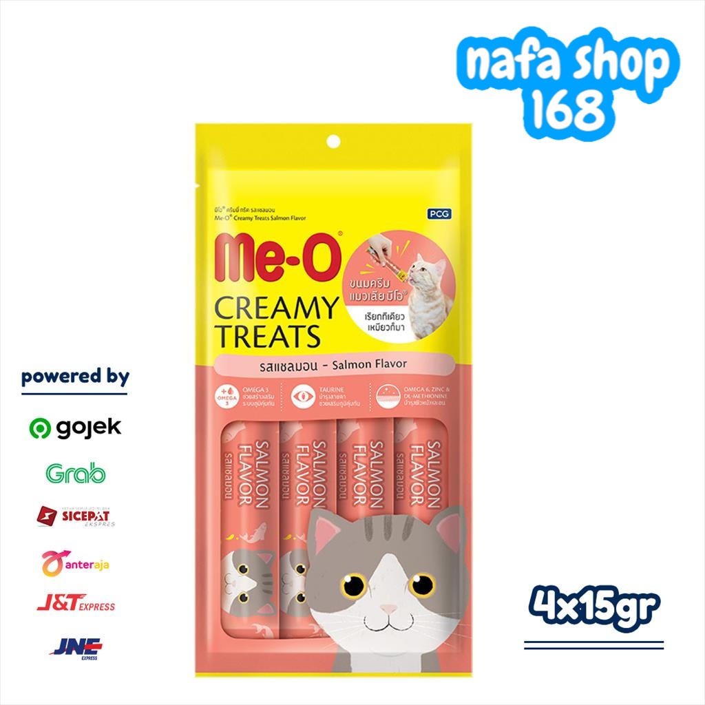 Meo Creamy Treats Snack Kucing Salmon Flavor 4x15gr