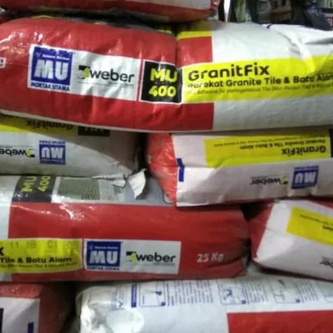 MU 400 MU400 semen instant instan mortar utama perekat granit 25kg