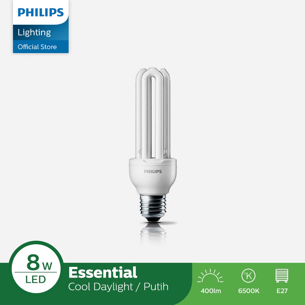 Philips ESSENTIAL 8W CDL E27 220V Putih