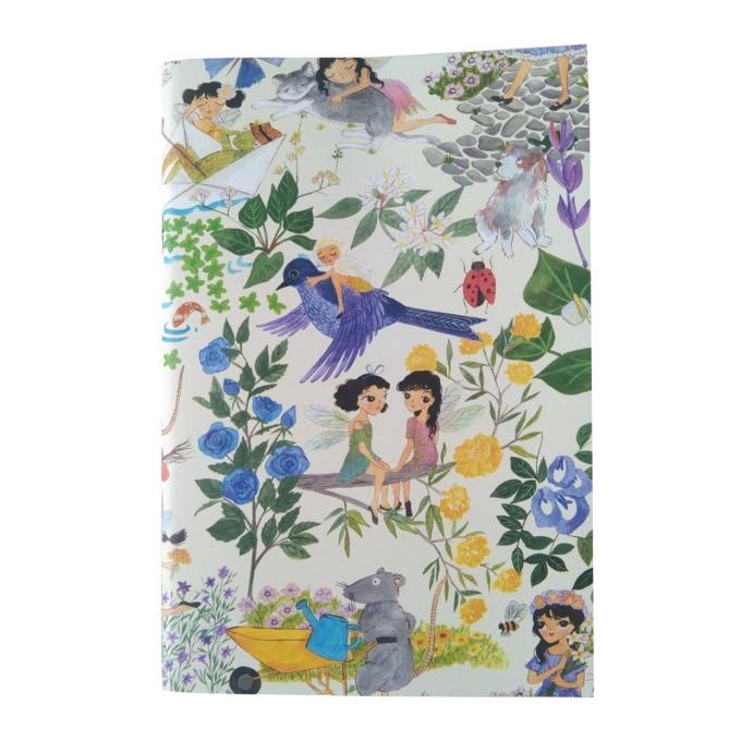 

Notebook Buku Notes A5 Sketchbook SECRET GARDEN KREM KamalikaArtprints