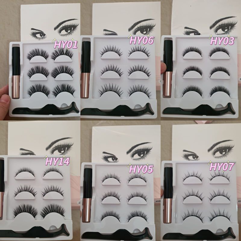 [COD] Bulu mata magnet 3 pasang set . bulu mata palsu magnetik magnet 3D . PREMIUM BULU MATA MAGNET 3 PASANG MAGNETIC EYELASH