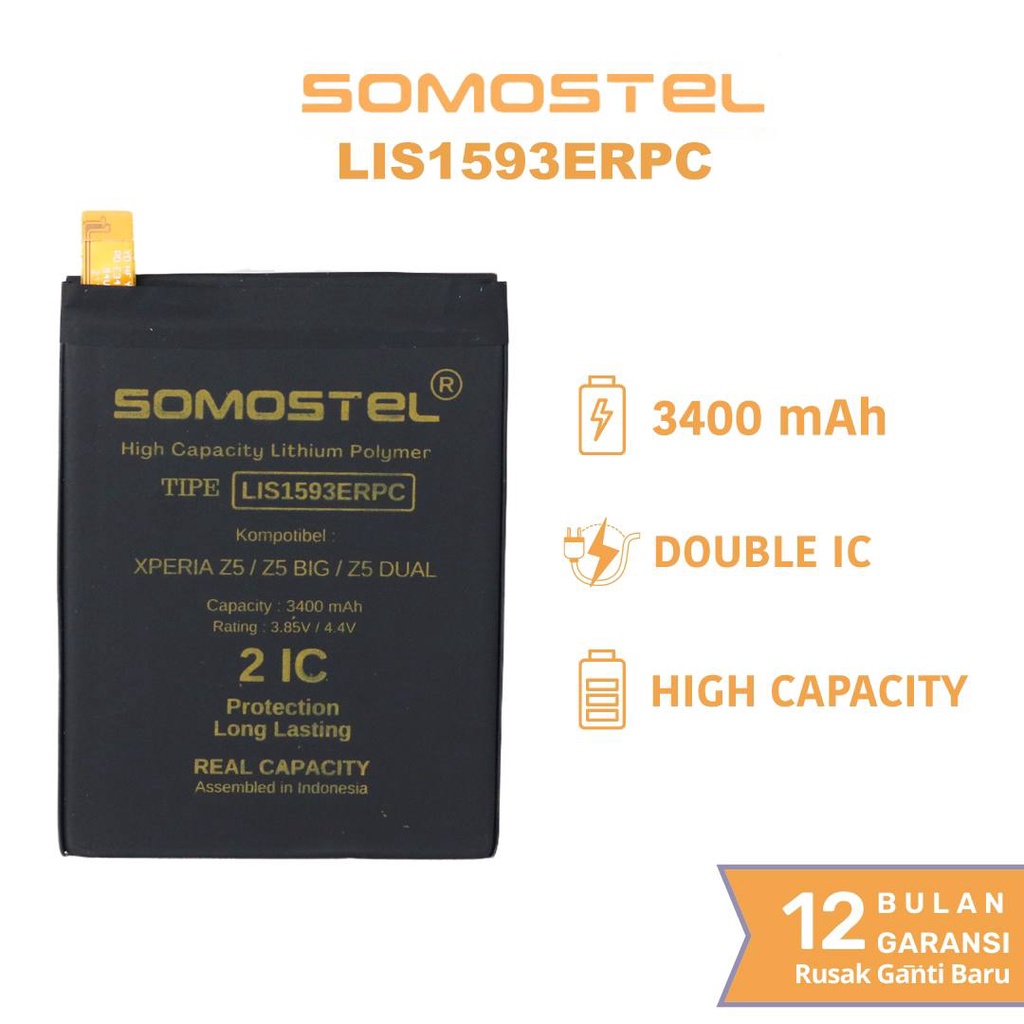 Somostel - LIS1593ERPC Xperia Z5 / Z5 Big / Z5 Dual Batre Batrai Baterai