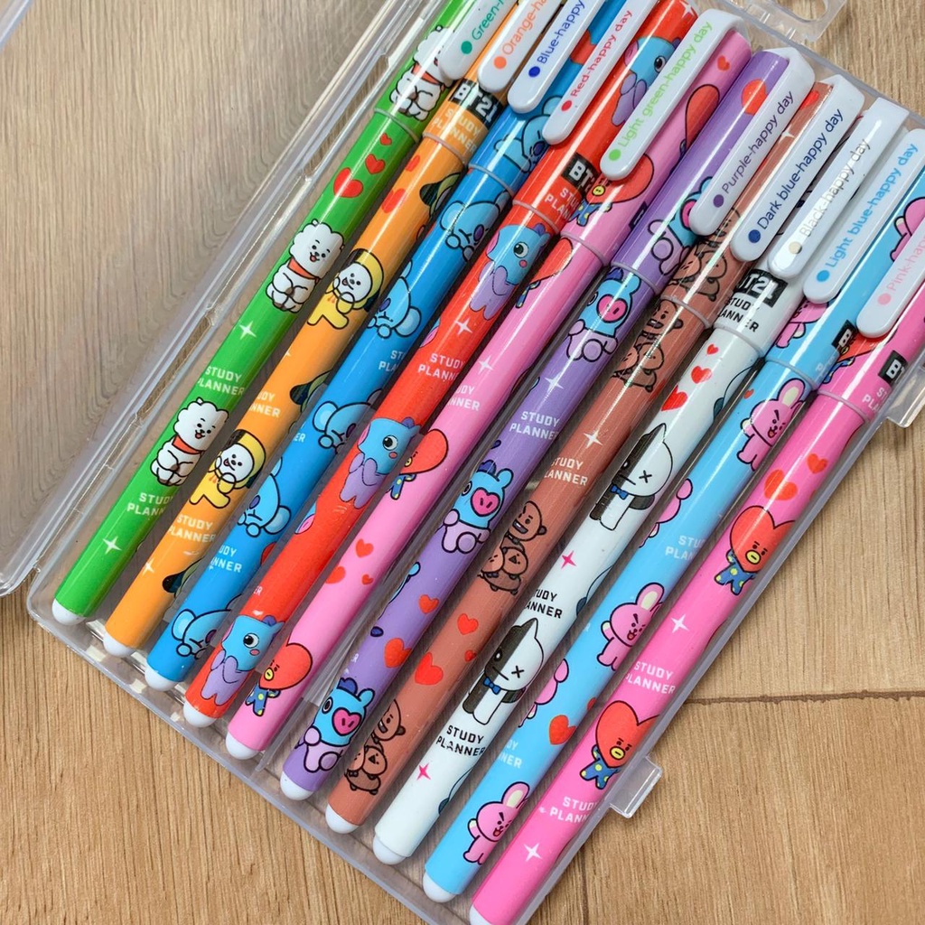 

PULPEN MARBLE BT PENA MARBEL BANGTAN ARMY BTS SET ISI 10 PCS MURAH UNIK LUCU READY STOCK