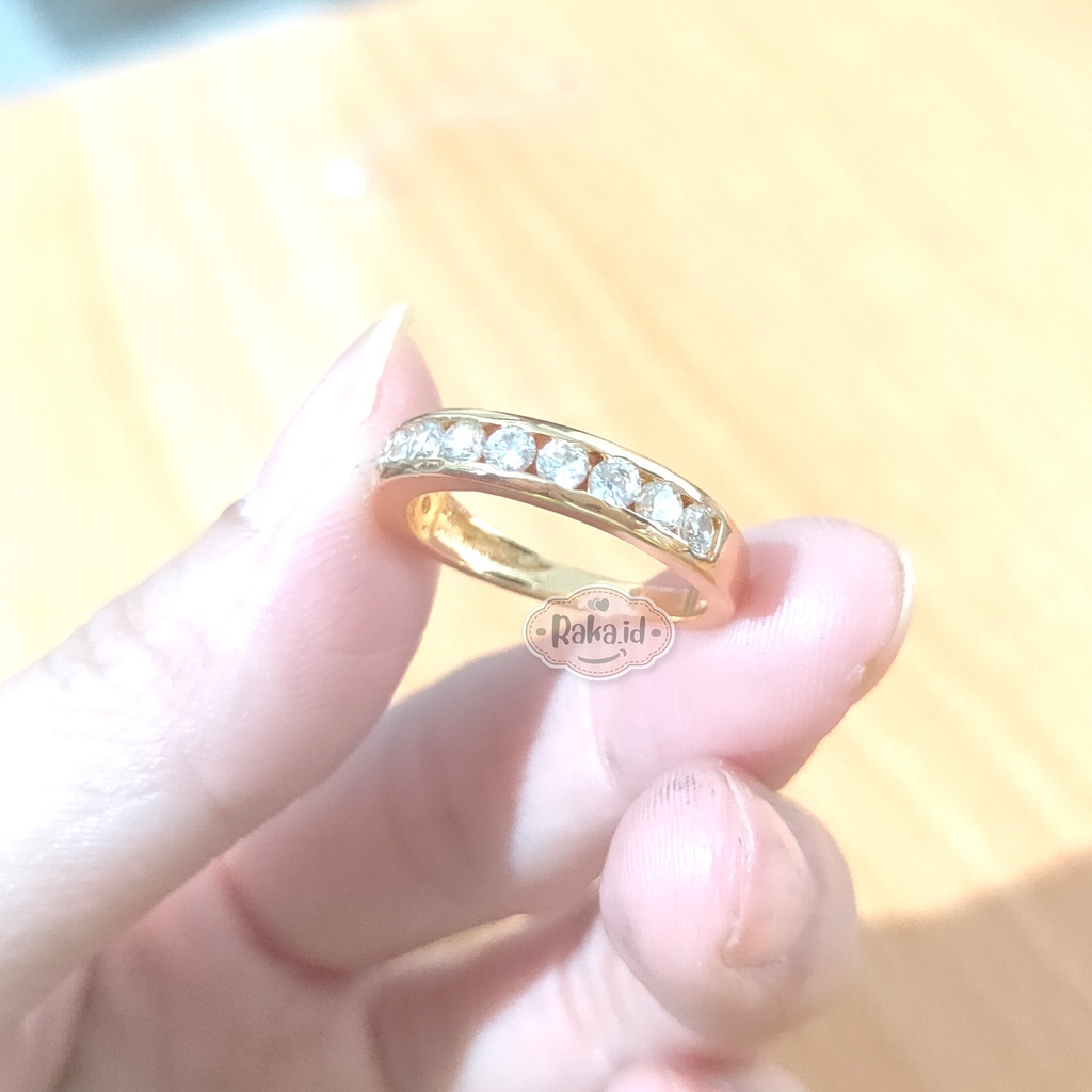 Cincin Wanita Cincin Dewasa Motif Mata Baris Gold Aksesoris Perhiasan Wanita 1009