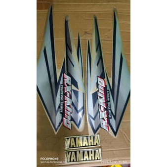 Paket Lis Striping Stiker Emblem Rx King 2002 Tangki Kuning Gold