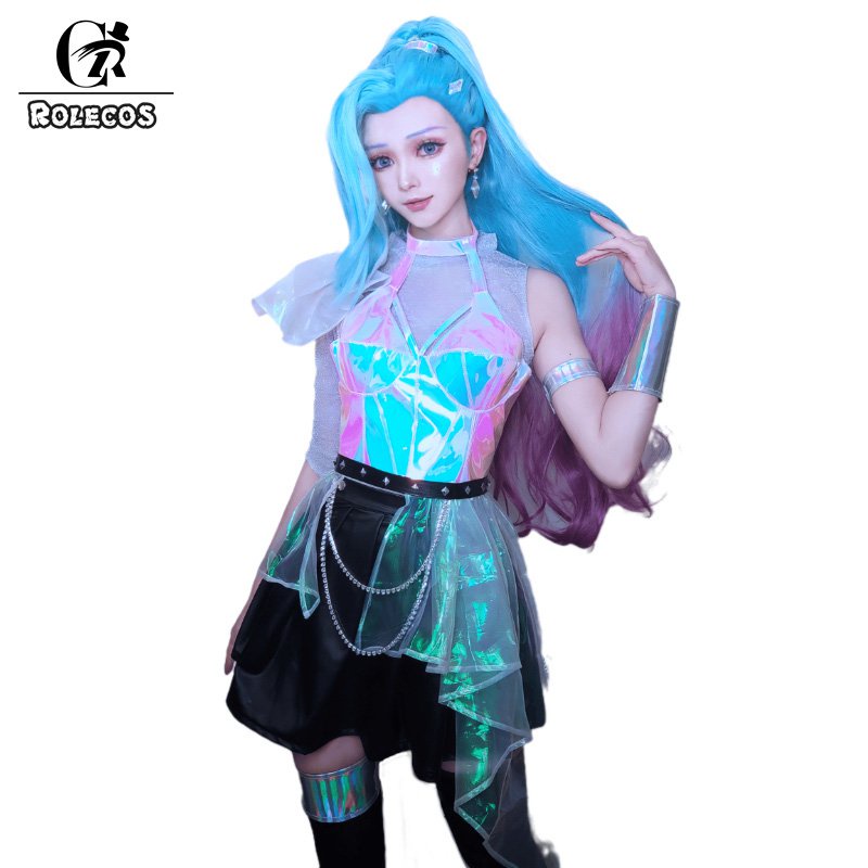 Game LOL Seraphine Cosplay Costume LOL KDA All Out Sreaphine Cosplay Sexy Costume Women Dres