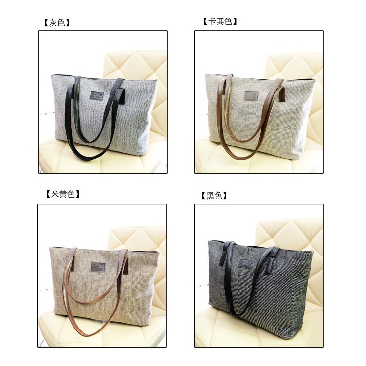 Tas wanita Bahan Kanvas Tas linen Tas Bahu Tas Perempuan Tas Import
