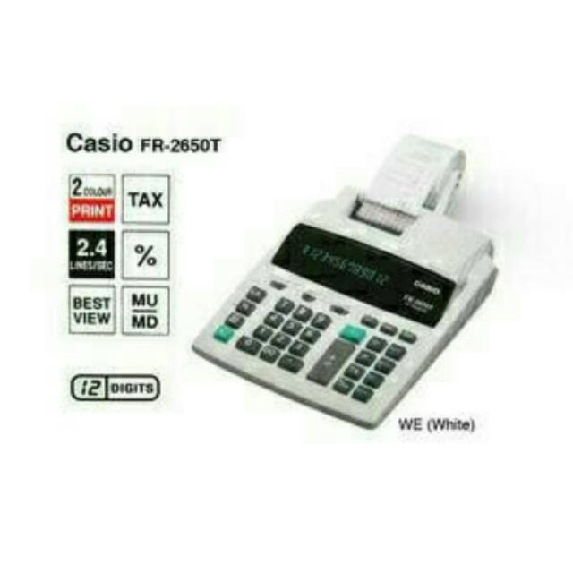 

PRINTING CALCULATOR.CASIO FR-2650.#HIGH SPEED#BERGARANSI#BERKUALITAS DAN DIJAMIN MUTU NYA