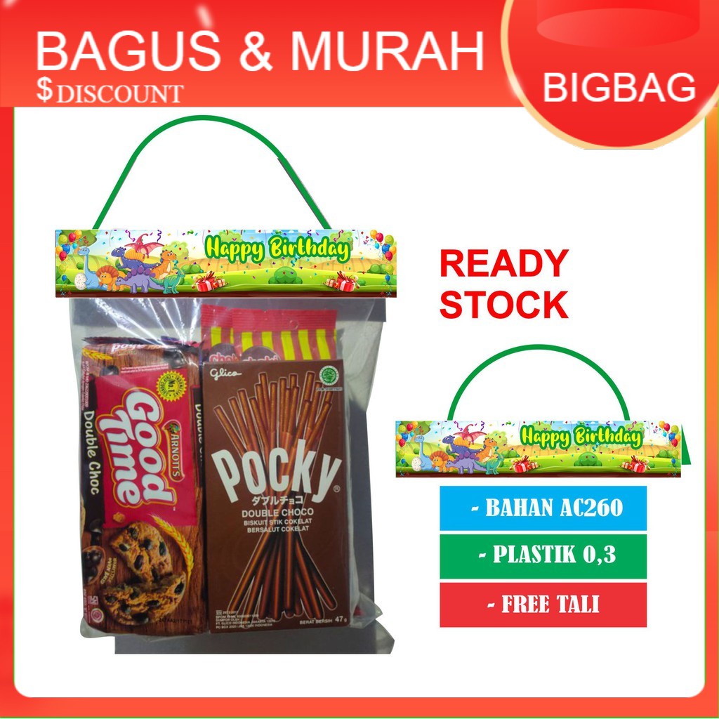 

TAS ULTAH SiZE Plastik 20x30 READY!! ANEKA KARAKTER IKUT STOCK Snack BIGBAG SHOP
