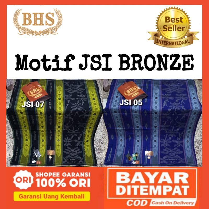 Sarung Bhs Original BHS ROYAL BRONZE Motif JSI Jacquar Songket Ikat Sarung Bhs Afkir Pria Dewasa