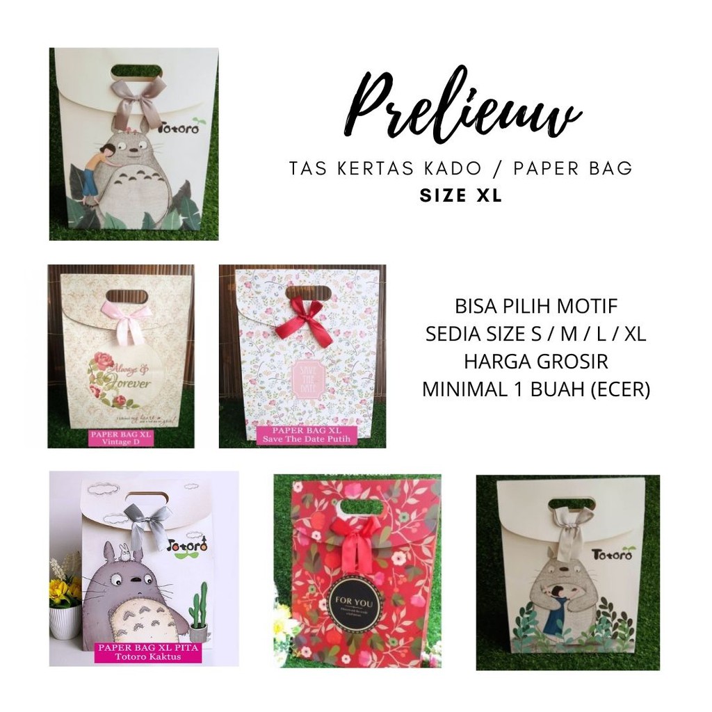 

Paper Bag Motif/ Tas Ulang Tahun/Tas Kertas Kado - XL