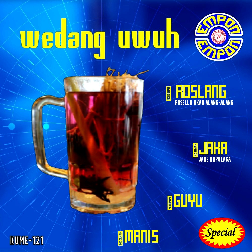 

WEDANG UWUH ROSLANG JAKA GUYU MANIS Rempah Teh Rosella Akar AlangAlang Jahe Kapulaga Gula Kayu Manis