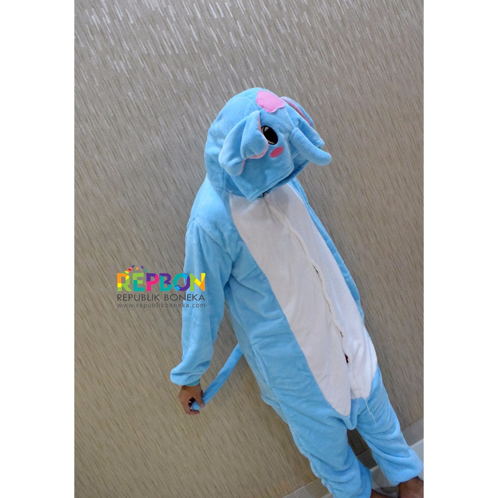 BAJU ONESIE ELEPHANT DUMBO TSUM TSUM GAJAH BONEKA PIYAMA KOSTUM PESTA