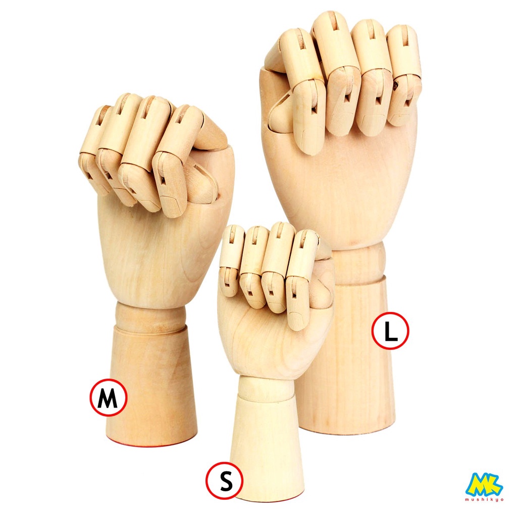 manekin tangan kayu / wooden hand / patung jari tangan