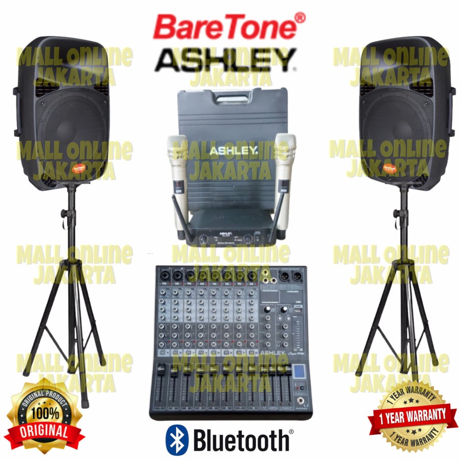 Speaker aktif Baretone 15 inch paket sound system pasif 15mb 15mw