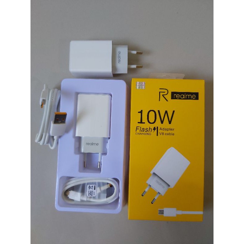 ORIGINAL Charger Realme Original 100% Micro USB Fast 10W Support  realme 1 2 3 5 Pro C1 C1 U1 U2 dll