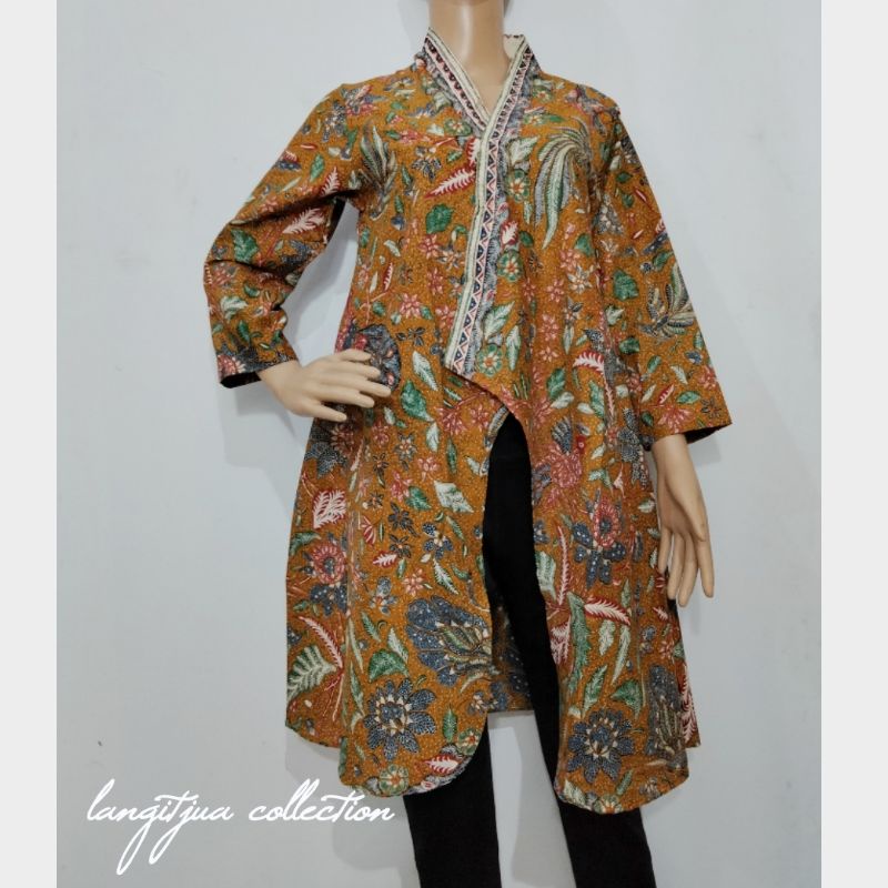 TUNIK BATIK TIGA NEGERI | ATASAN BAJU KERJA WANITA BUSUI