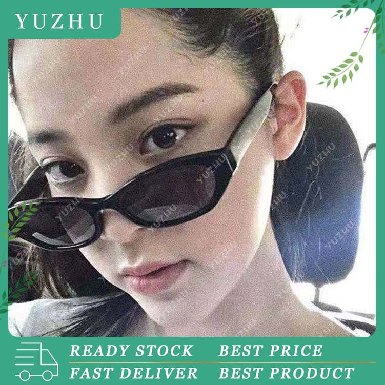 (YUZHU) INS Klasik Retro Style Cat Eye Sunglasses Wanita Western Vintage Kacamata Bingkai Kecil