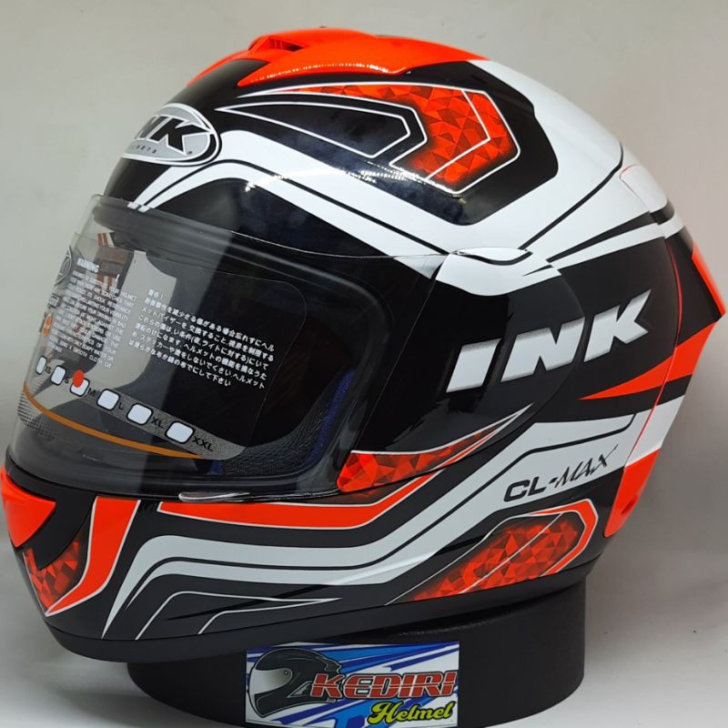 Helm INK CL MAX seri 5 yellow red fluo-3