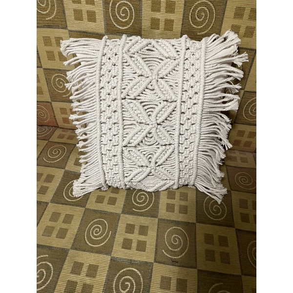 READY STOK) macrame sarung bantal/ macrame cover bantal/Dekorasi rumah