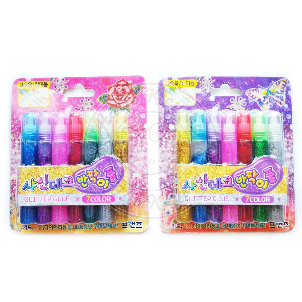 

lem glitter / glitters glue isi 7 warna