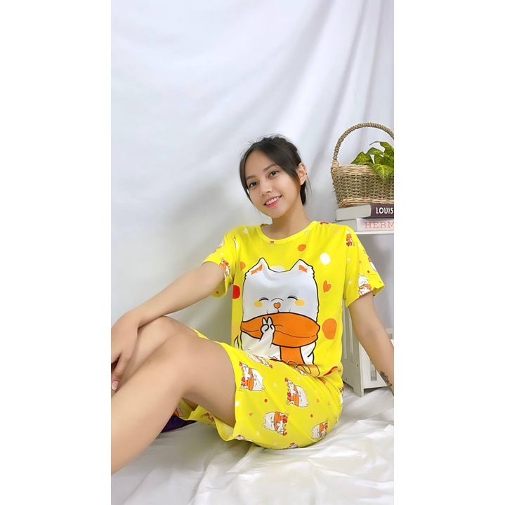 [12.12] RX FASHION - CUCI GUDANG SET BAJU TIDUR PENDEK WANITA XXL / BAJU TIDUR WANITA / PIYAMA IMPORT - NN