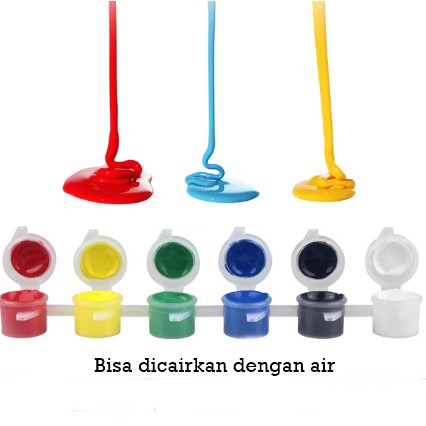 

[ORGM] Alat Melukis Perlengkapan Menggambar Cat Akrilik Cat Acrylic Warna primer 6 warna + kuas