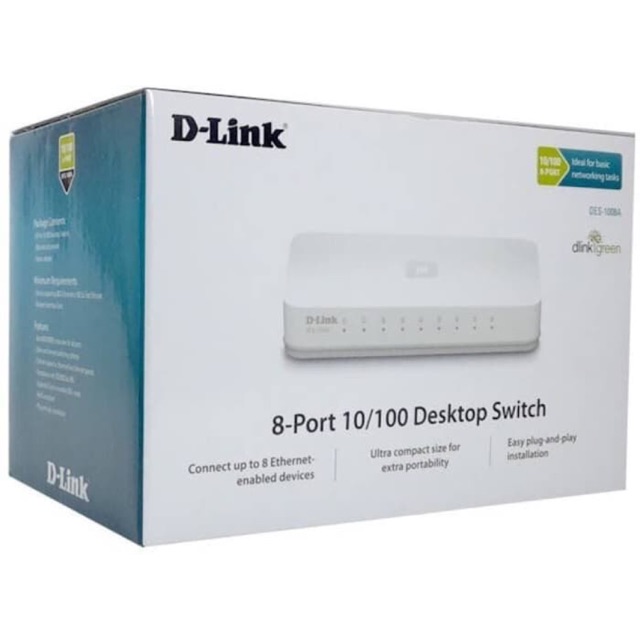 D-Link DES-1008C Desktop Switch 8 port 10/100 | DLINK GARANSI RESMI