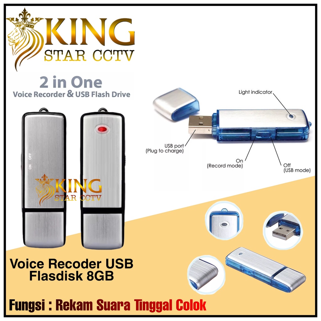 Alat Perekam Suara Mini Tersembunyi Alat Penyadap Sadap Suara Voice Recorder Flasdisk