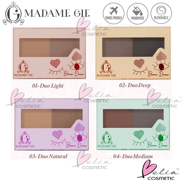 VINLA Madame Gie Eyebrow Draw Brow kit 01 - 04 Eye brow BPOM Madamegie Gisella