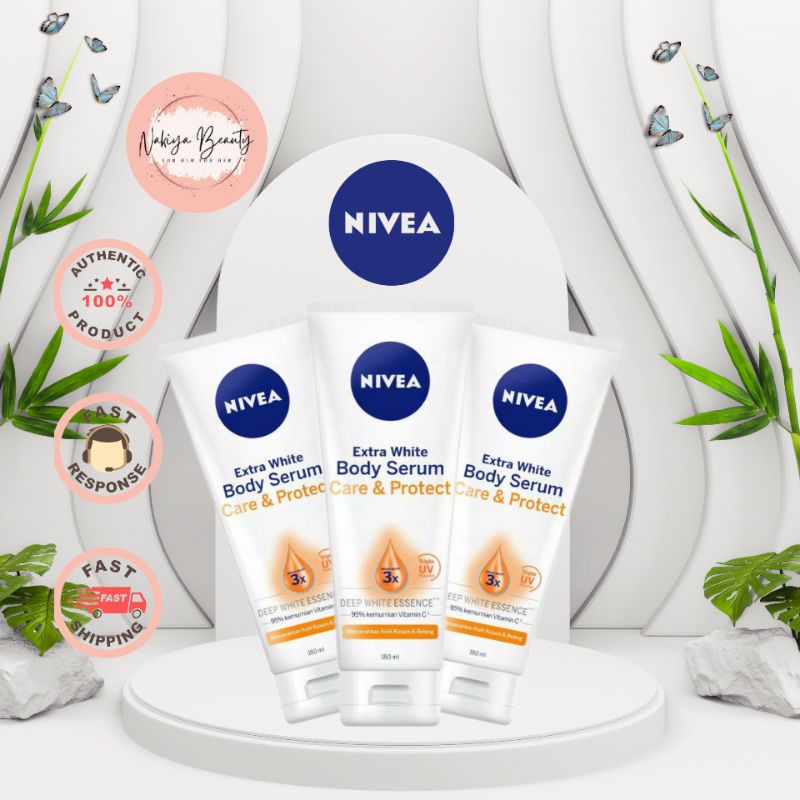 Nivea Extra White Body Serum Care & Protect 180ml | Nivea Body Serum Care Protect