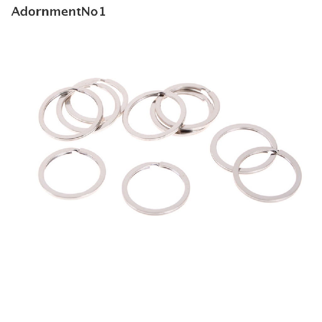 (AdornmentNo1) 10pcs Gantungan Kunci Split Ring Bahan Metal 1.5x25mm