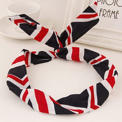 LRC Bando Sweet Black&amp;red&amp;white Stripe Pattern Simple Design